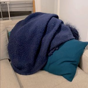 Navy Blue Throw Blanket